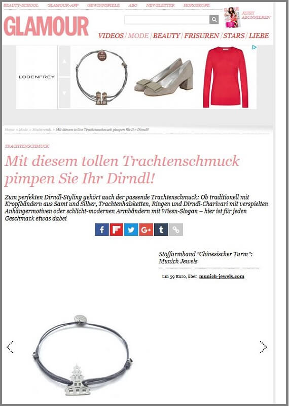 Munich Jewels on Glamour.de Belegseite