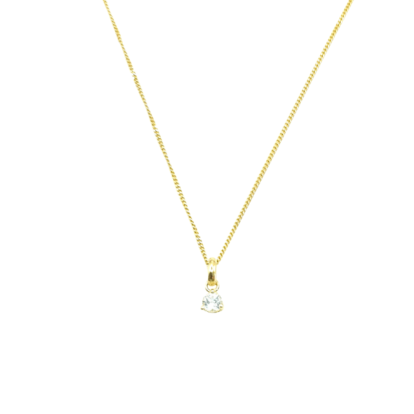 Halskette April Weißtopas echter Edelstein