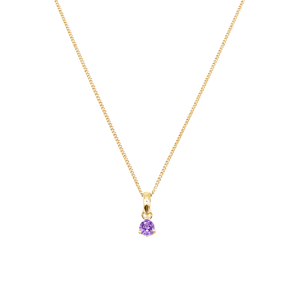 Kette Geburtsstein Februar Echtgold