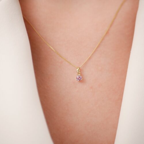 Kette Geburtsstein Februar Hals