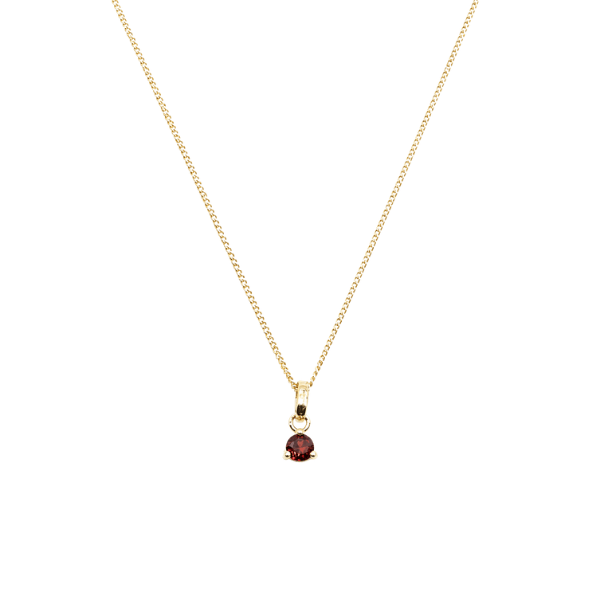 Kette Geburtsstein Januar 8k oder 14k Gold