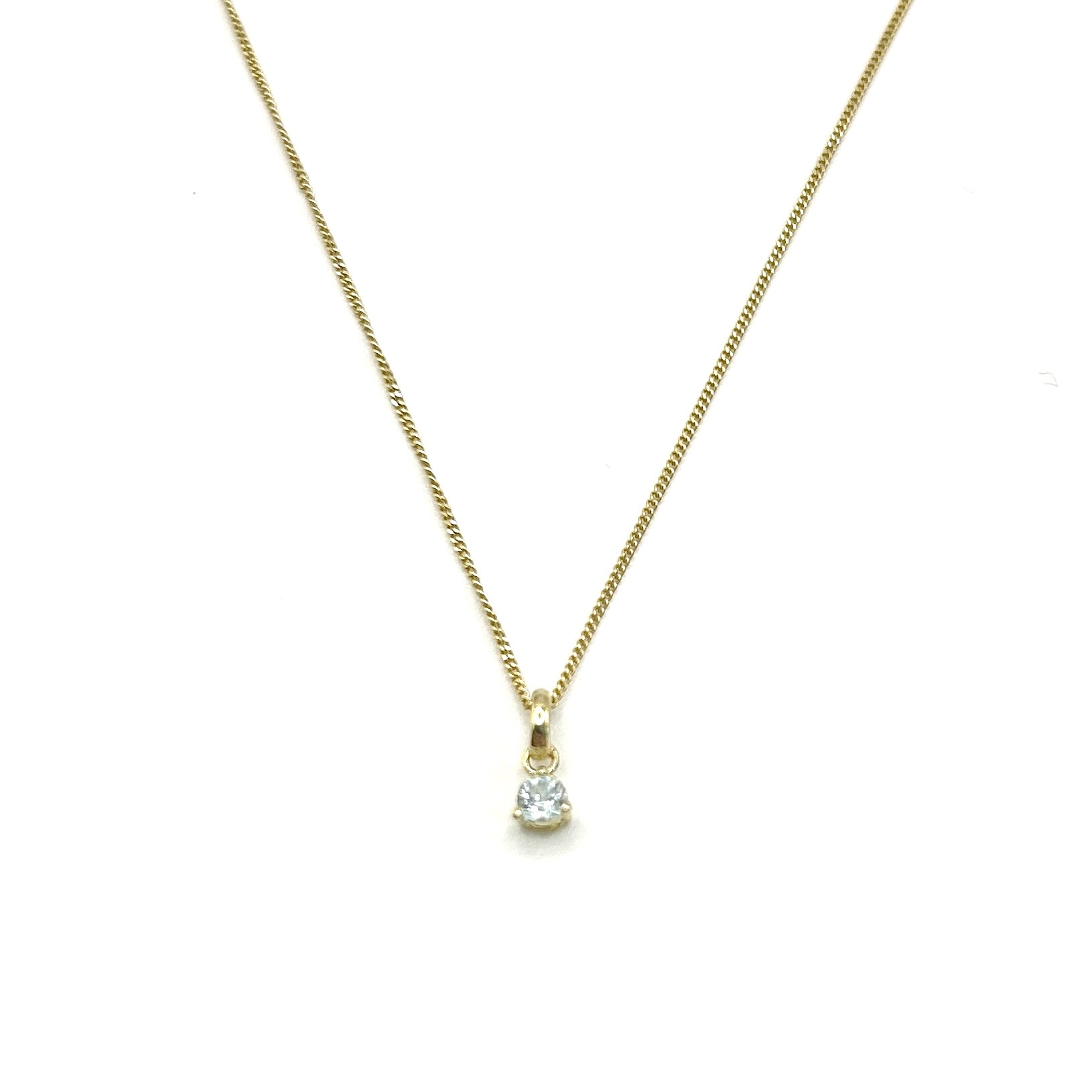 Kette Geburtsstein Aquamarin 333 oder 585 Gold