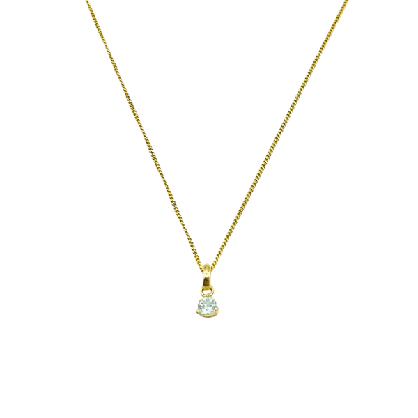 Halskette Geburtsstein März echter Edelstein