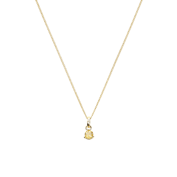 Kette Geburtsstein November Citrin Echtgold