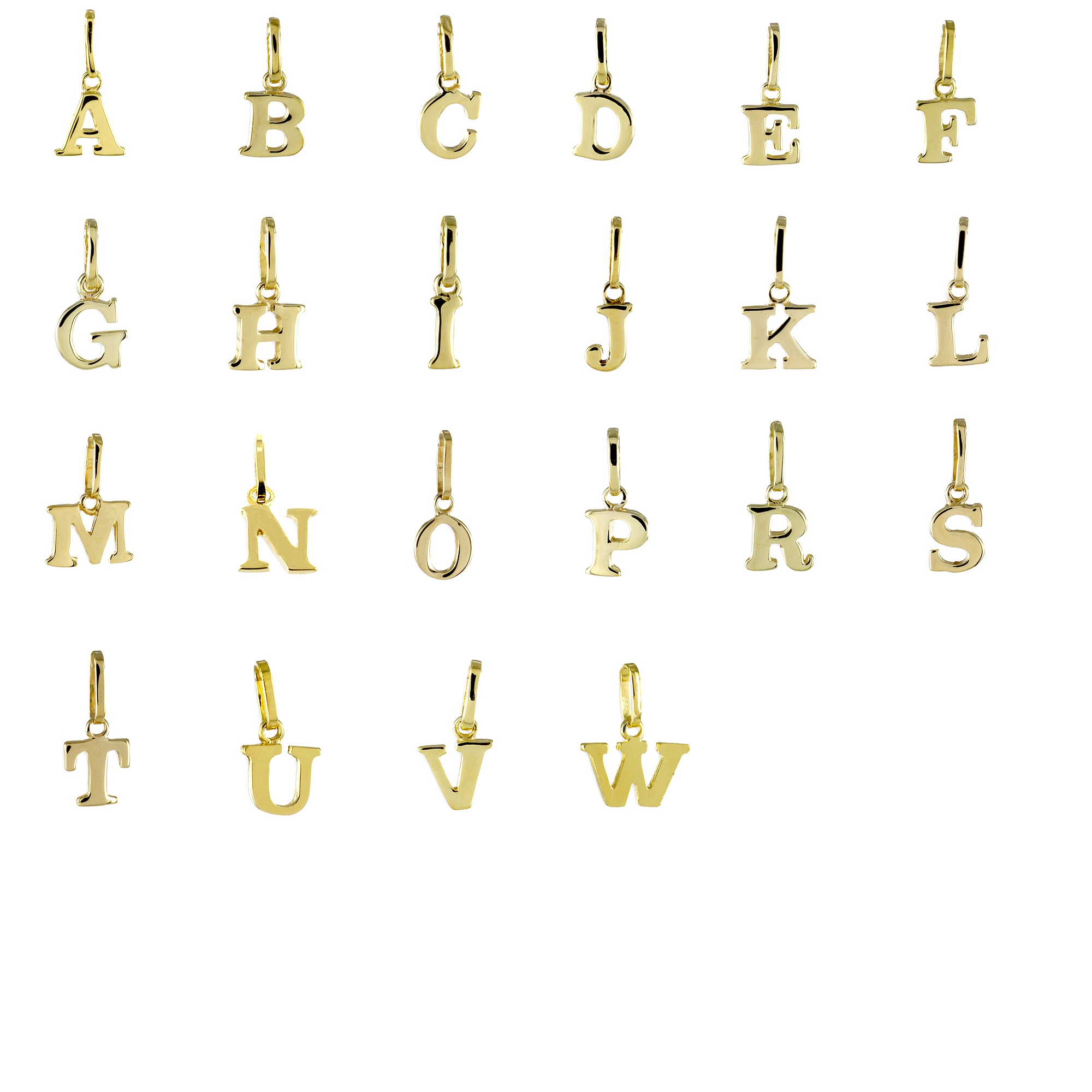 Kleine Buchstabenanhänger 333 Gold