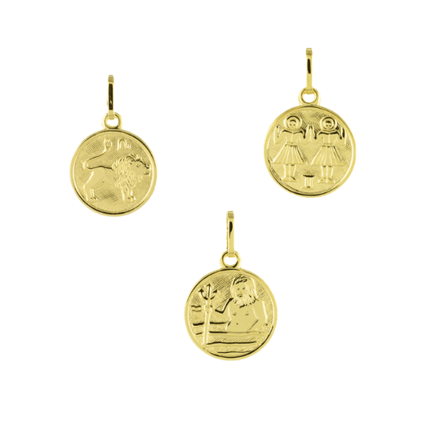 Anhänger Sternzeichen Coin 12 mm 8k Gold