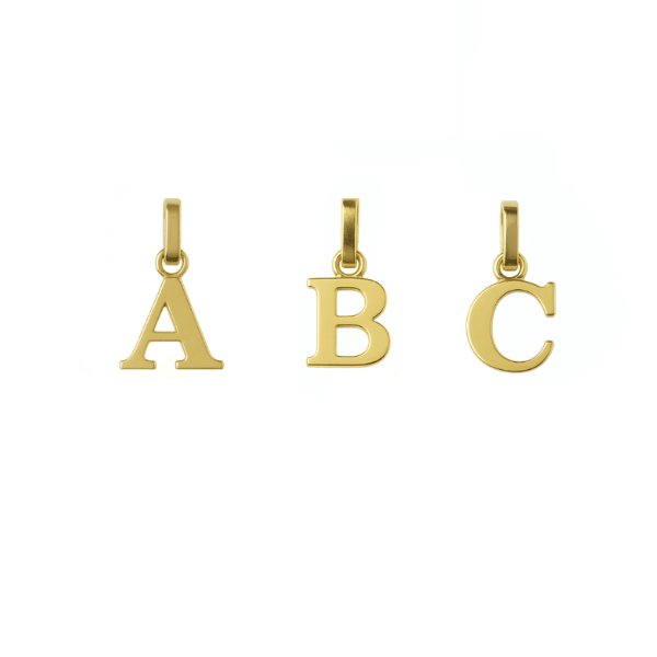 Buchstaben Anhänger 8k Gold 6 mm