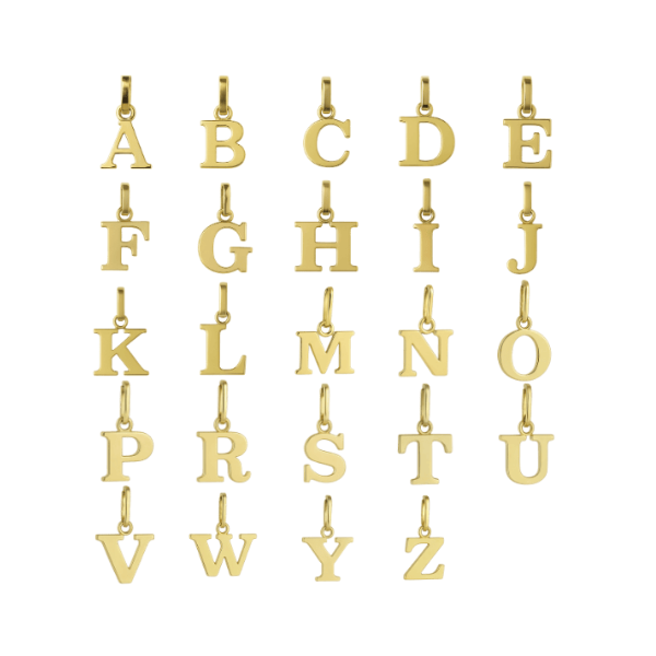 Kleine Buchstaben aus Gold