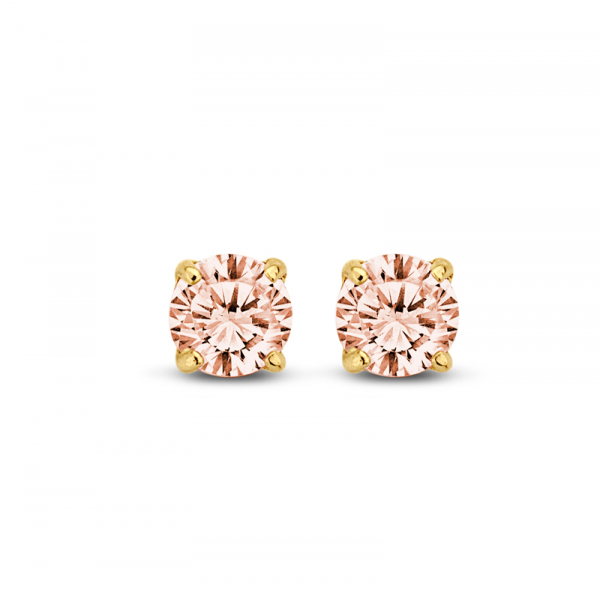Ohrstecker Zirkonia Champagne 4 mm