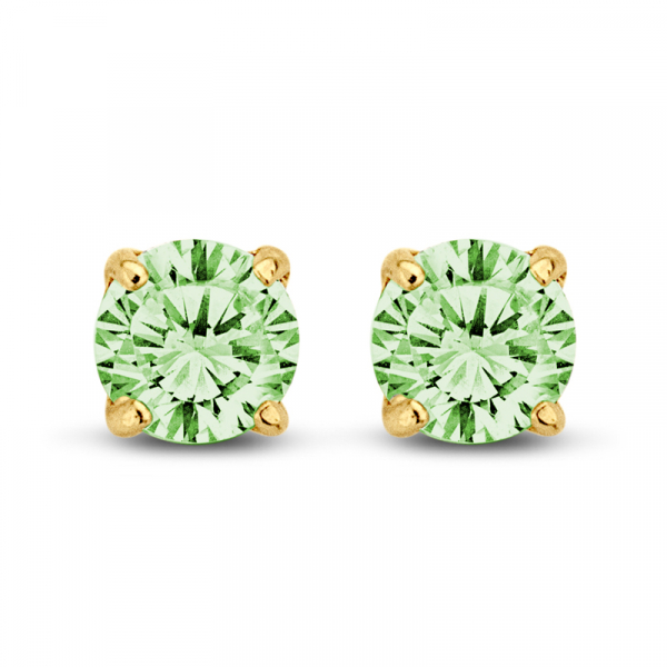 Ohrstecker Zirkonia Peridot 5 mm 585 Gold