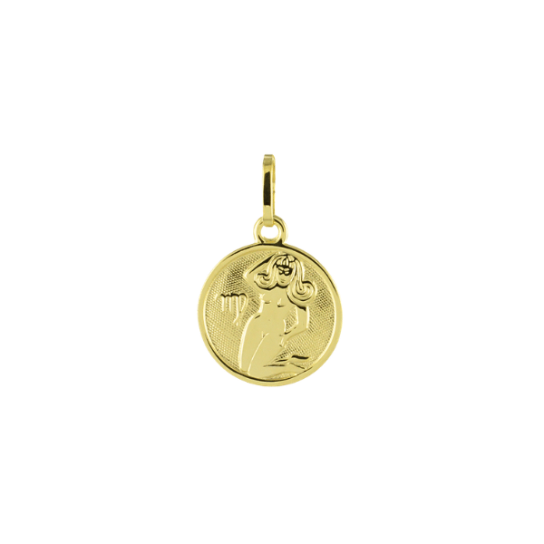 Sternzeichen Coin Jungfrau 12 mm 8k Gold