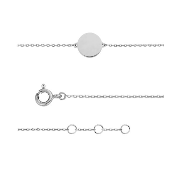 Armband Plättchen Weißgold