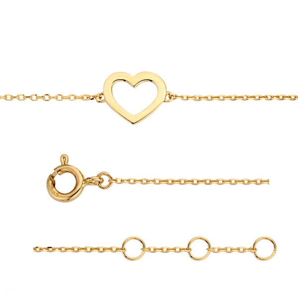 Armband Herz 14k