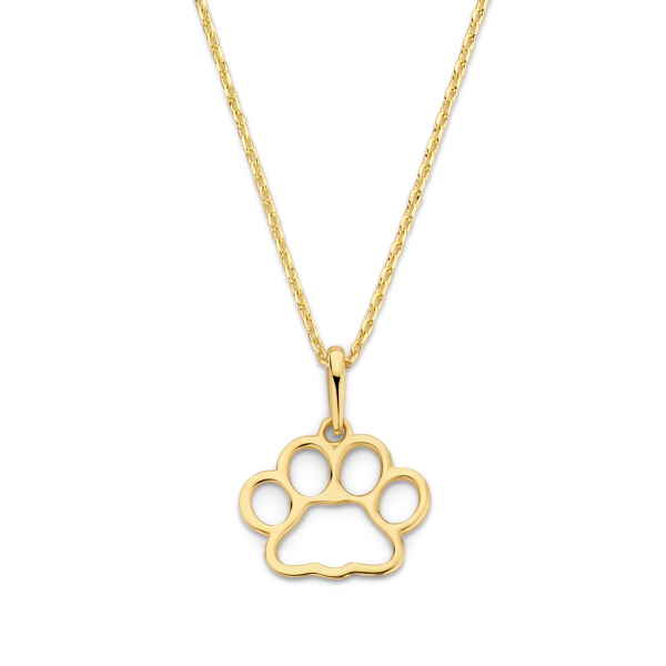 Kette Hundepfote 585 Gold