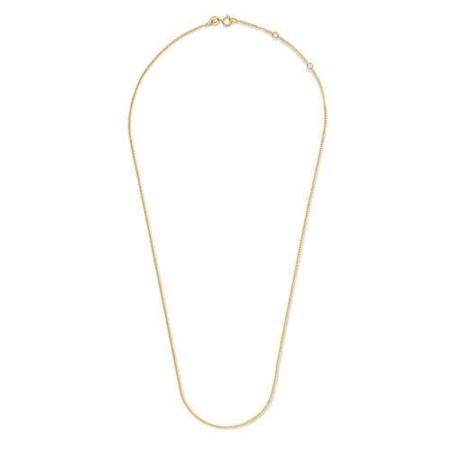 Panzerkette 14k Gold 0,8 mm ganze Ansicht