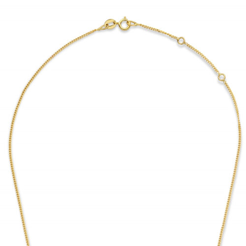 Panzerkette 14k Gold 0,8 mm, halbe Ansicht