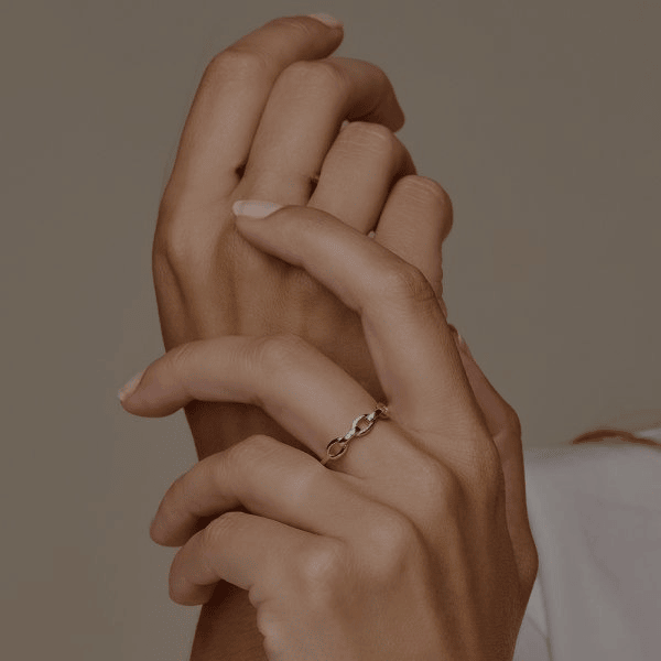 Ring Kette 14k Gold Model