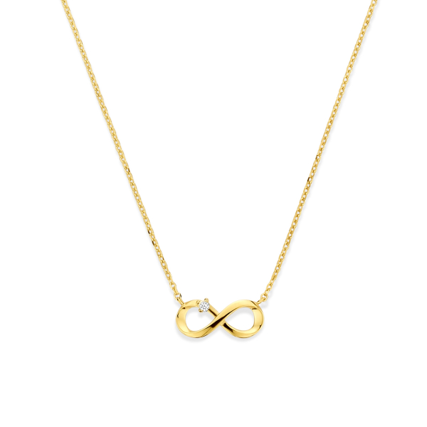 Kette Unendlichkeit Zirkonia 14k Gold