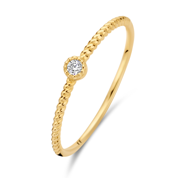Ring Zirkonia rund 14k