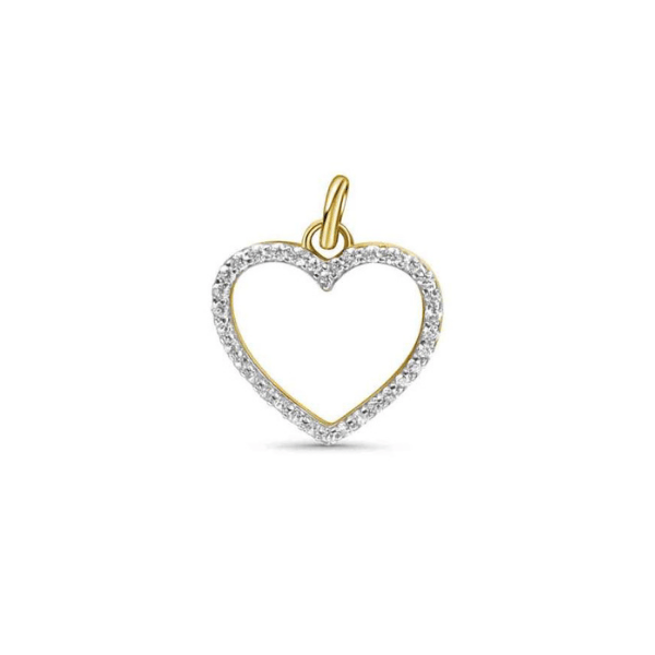 Anhänger Herz 8k Gold Zirkonia