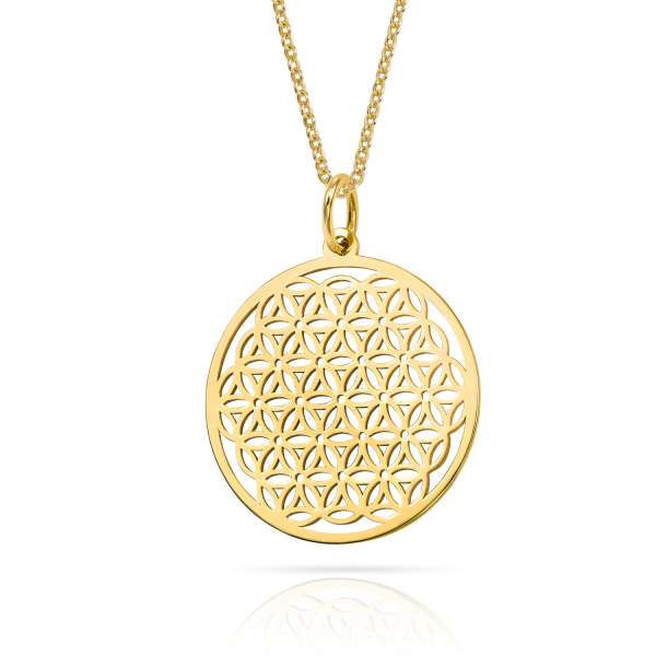 Lebensblume als Anhänger Gold