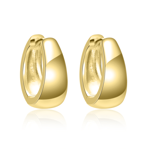 bauchige Creolen Gold aus 925 Silber