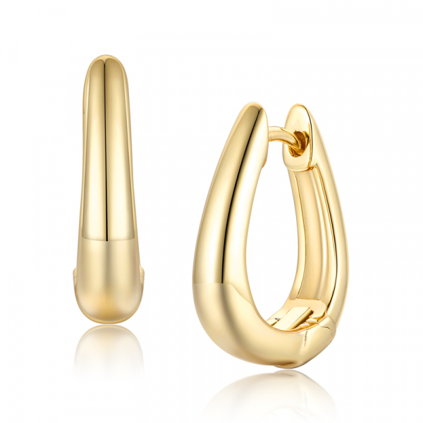 Creolen bauchig Gold aus 925er Silber