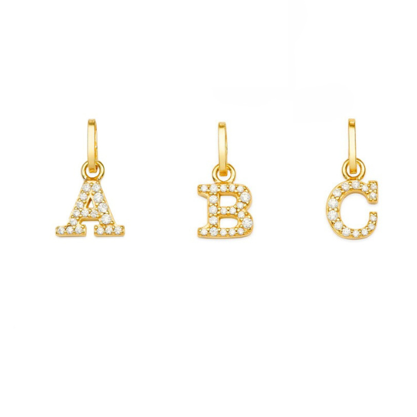 Buchstaben Zirkonia 14k