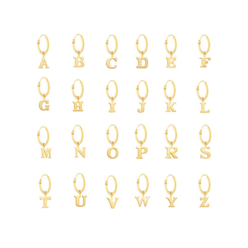 Creole Buchstabe Initial 14k Gold