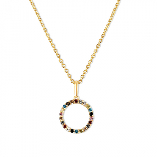 Kette Circle bunt 14k