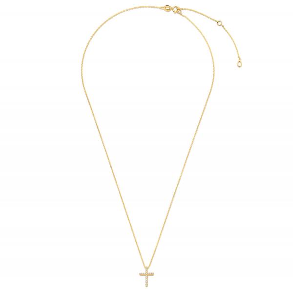 Kette Kreuz 14k Totalansicht