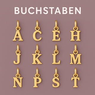 Buchstaben-Anhänger Übersicht