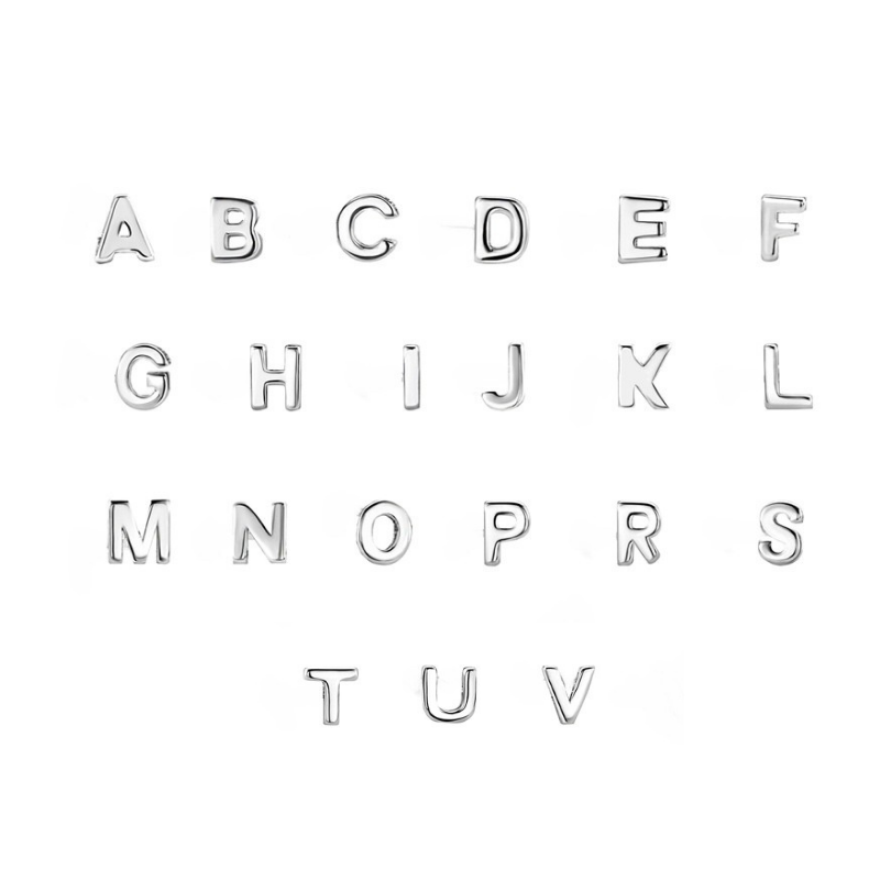 Ohrstecker Buchstabe Silber