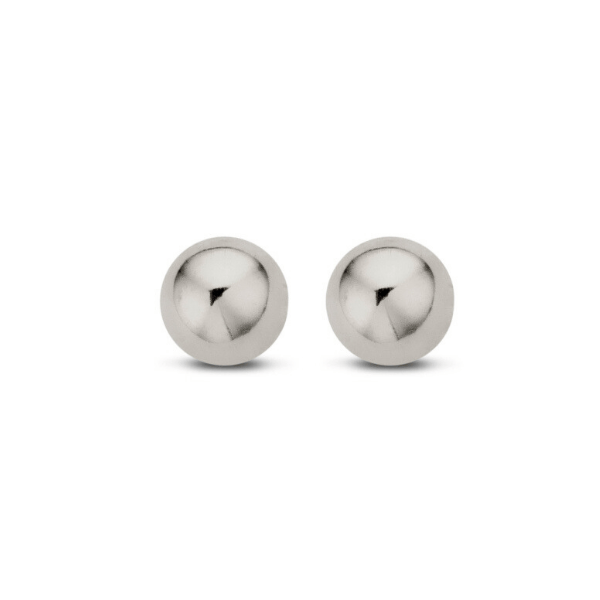 Kugelform Ohrstecker Weißgold