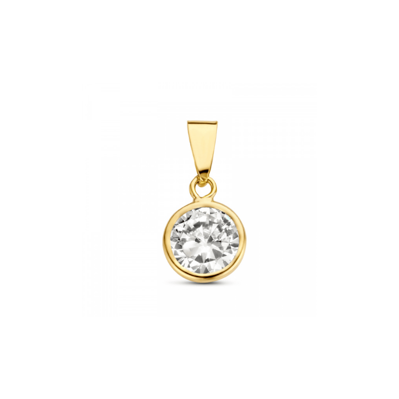 Anhänger Zirkonia 6 mm 14k