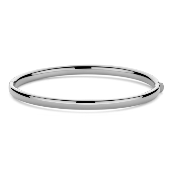 Armreif 4 mm abgerundet Silber rhodiniert