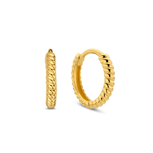 Klappcreolen Twisted 14K Gold