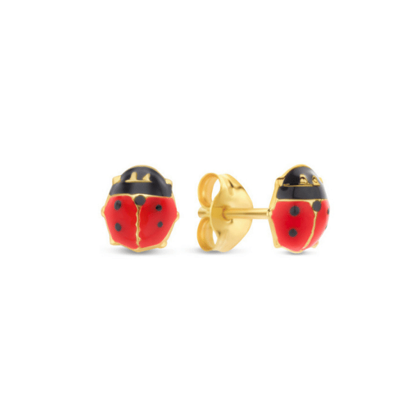 Ohrstecker Marienkäfer 14k Gold