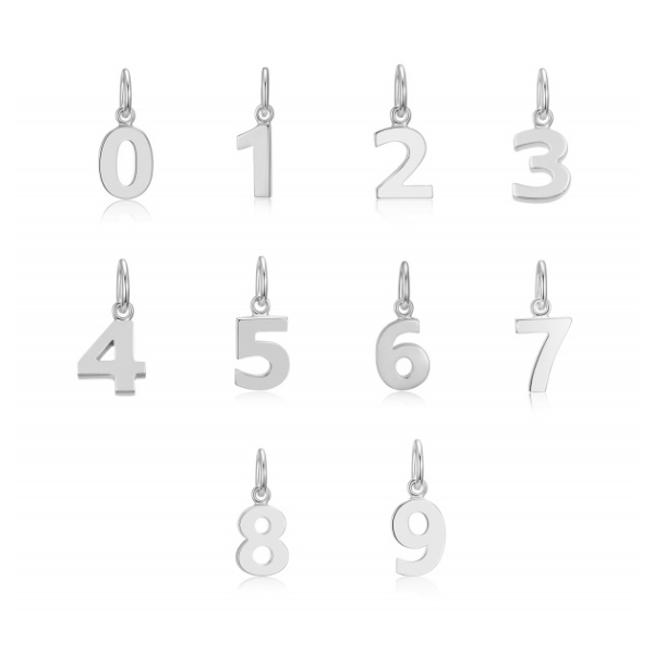 Anhänger Zahl Silber