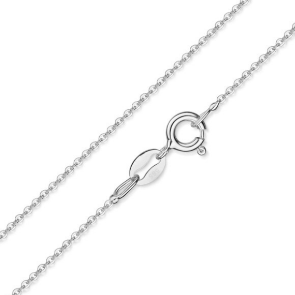 Ankerkette flach 1.2 mm 14k Weißgold