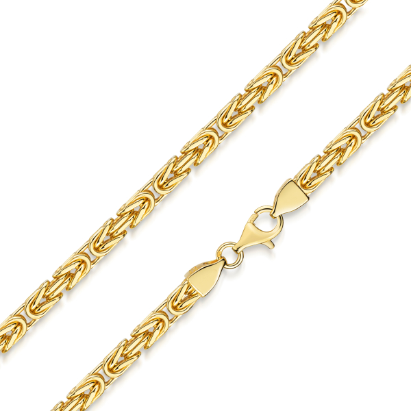 Königsarmband massiv Silber vergoldet