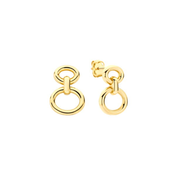 Ohrstecker Doppel Oval 14k