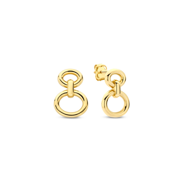 Ohrstecker Doppel Oval 14k