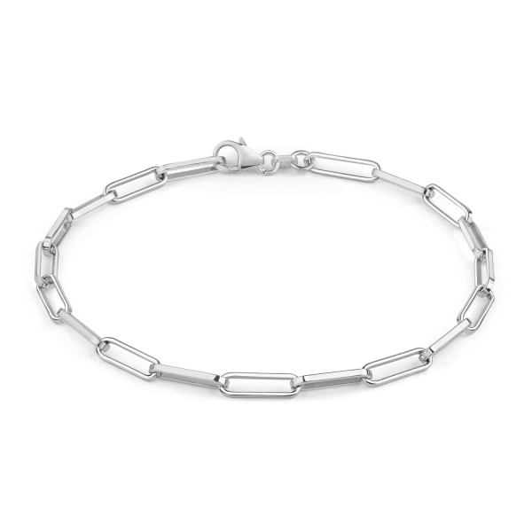 Papperclip Armband Silber 19 cm