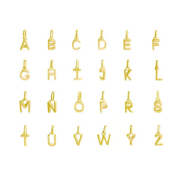 Buchstabenanhänger 925er Silber verfgoldet