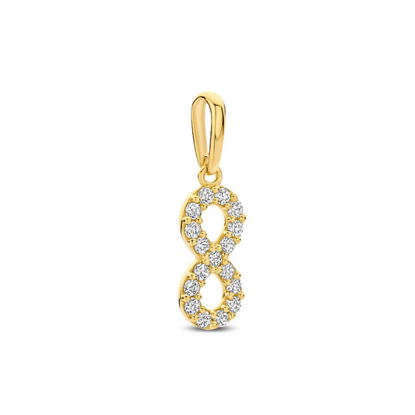 Anhänger Endeless 14k mit Zirkonia