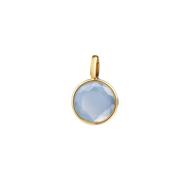 Anhänger Kristall Blau 8k Gold
