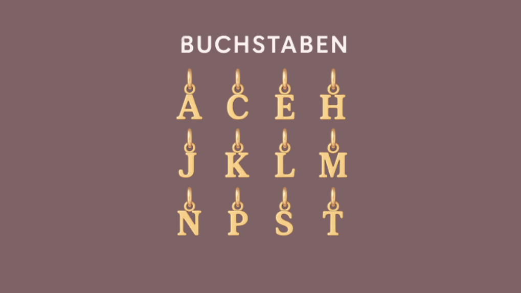 Buchstaben Initialen Echtgold