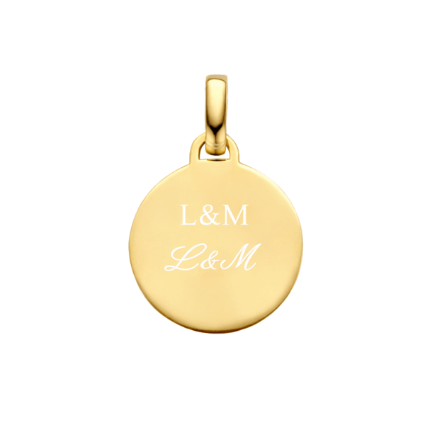 ravur Anhänger Coin 14 mm 14k Gold Beispiel