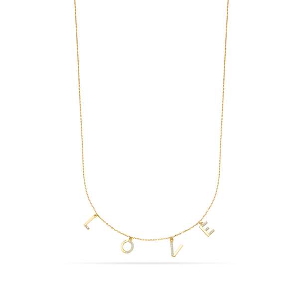 Kette Love Zirkonia 333er Gold – Bild 2